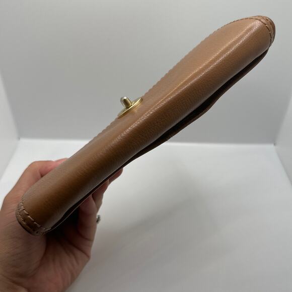 COACH Envelope Turnlock Tan Pebble Leather Wallet - Picture 4 of 12